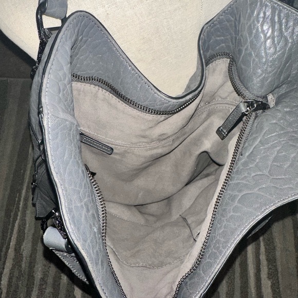 Vince Camuto Lamb Leather Tote Handbag - Eliza in color Power Grey - Picture 14 of 15